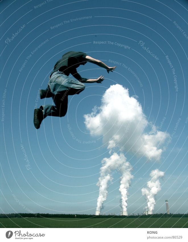 beschwören springen Wolken Industriefotografie Horizont Flugzeug Zauberei u. Magie abwärts hüpfen Absturz unten UFO Geschwindigkeit Hexe Himmel Freude
