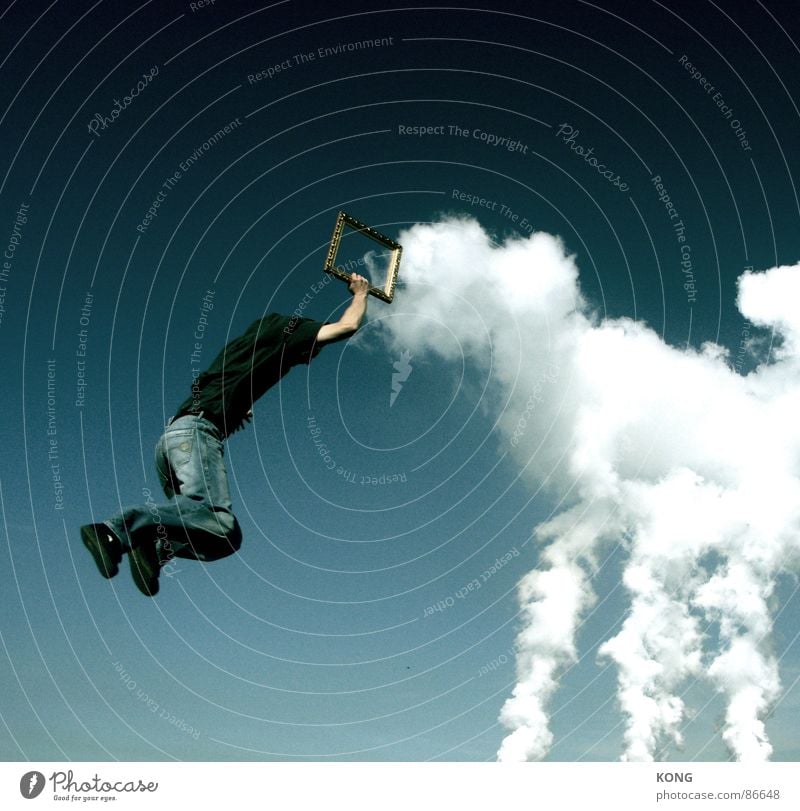 wolken rahmen Blick nach unten Wolken Bilderrahmen himmelblau springen Flugzeug lässig Freude Himmel Kraft Rahmen Luftverkehr fliegen fly flight werfen throw