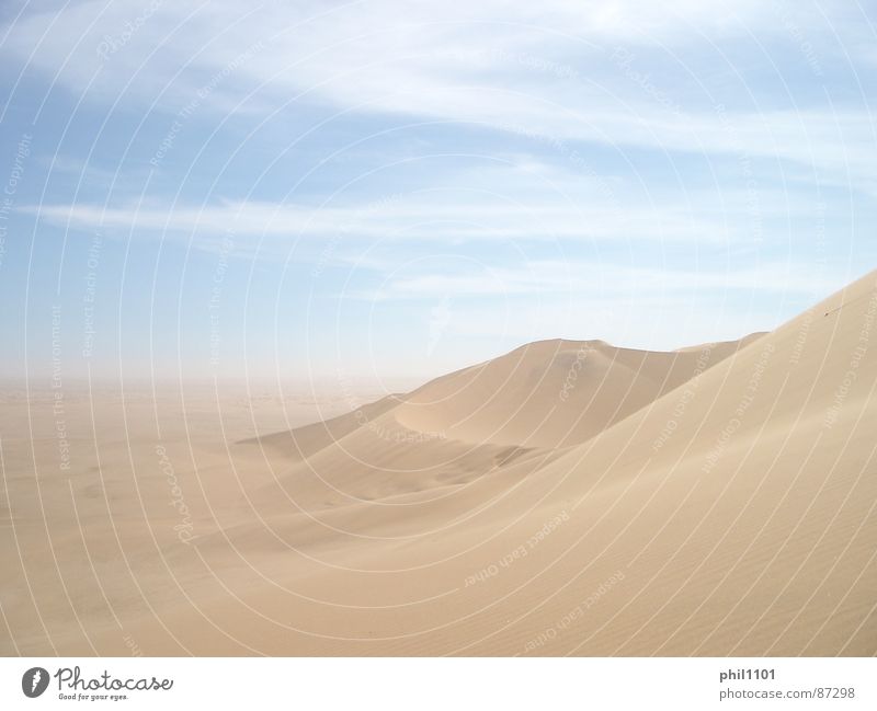 Namibia Wüste Sommer Afrika beige Stranddüne Sonne sonnennähe