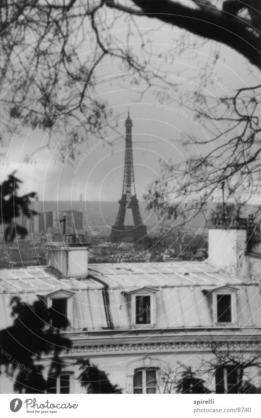 Blick von Sacré Coeur Paris Tour d'Eiffel Frankreich France