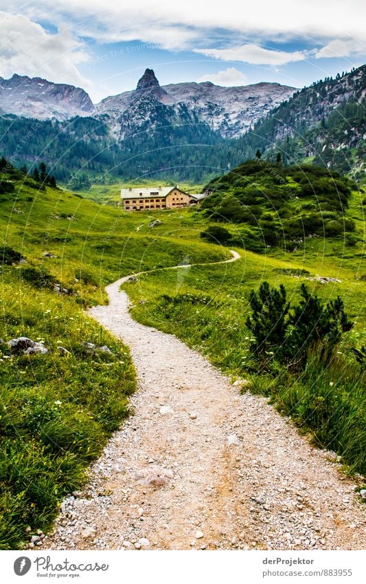 Der Weg zum Kärlingerhaus am Funtensee Ferien & Urlaub & Reisen Tourismus Abenteuer Ferne wandern Umwelt Natur Landschaft Pflanze Sommer Hügel Felsen Alpen