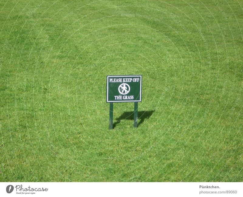 Sperrgebiet grün Verbote Sperrzone England Gras Wiese Park Schilder & Markierungen Sommer London Großbritannien Freizeit & Hobby Text Frühling Garten Rasen