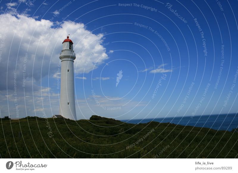 turm_de_leuchte Leuchtturm Australien Himmel Wahrzeichen Denkmal Lighthouse house_of_light einsamer Wächter Blauer Himmel Rettung in er Not