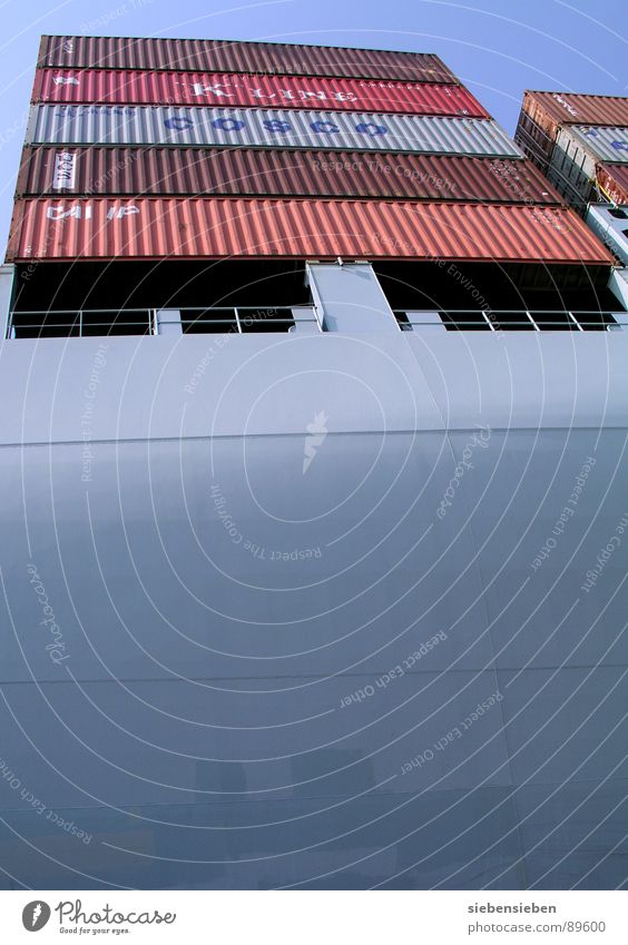 Grösse wird oft überbewertet Wasserfahrzeug Meer Binnenhafen Güterverkehr & Logistik Schifffahrt Ware Handel Ladengeschäft Börse Stahl Verkehr Umsatz Frachter