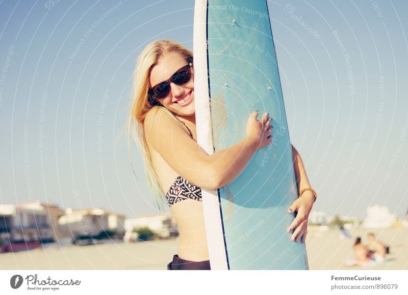 SurferGirl_04 Lifestyle Fitness Freizeit & Hobby Ferien & Urlaub & Reisen Tourismus Abenteuer Sommer Sommerurlaub Sonne Strand Meer Sport feminin Junge Frau