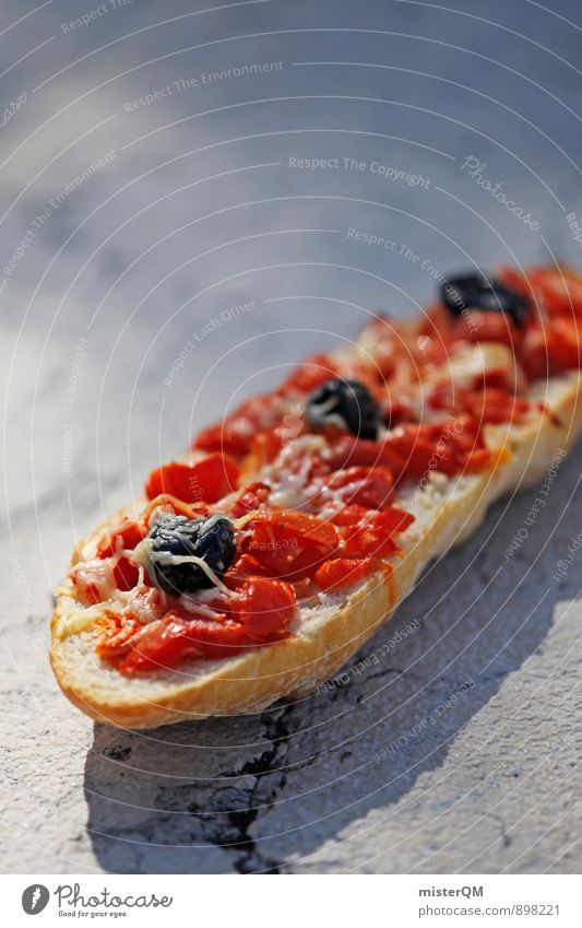 s'schmofte. Lifestyle exotisch ästhetisch lecker Appetit & Hunger Tomate Bruschetta Oliven mediterran Foodfotografie Gesunde Ernährung Essen Baguette