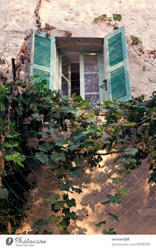 Fensterspiel. Kunst ästhetisch Zufriedenheit Fensterladen Fensterscheibe Fensterblick Fensterrahmen Fensterkreuz Fensterfront offen Frankreich Cote d'Azur