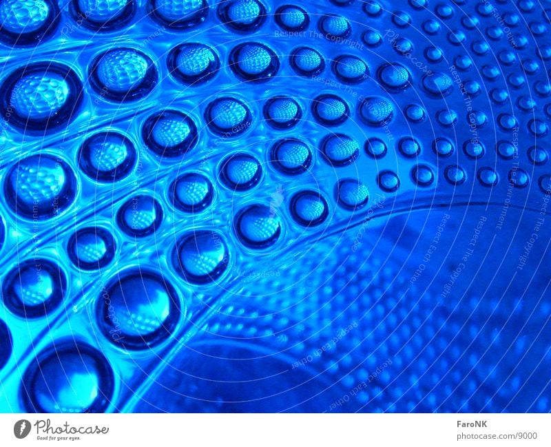 Glasbaustein 01 Licht Fototechnik blau