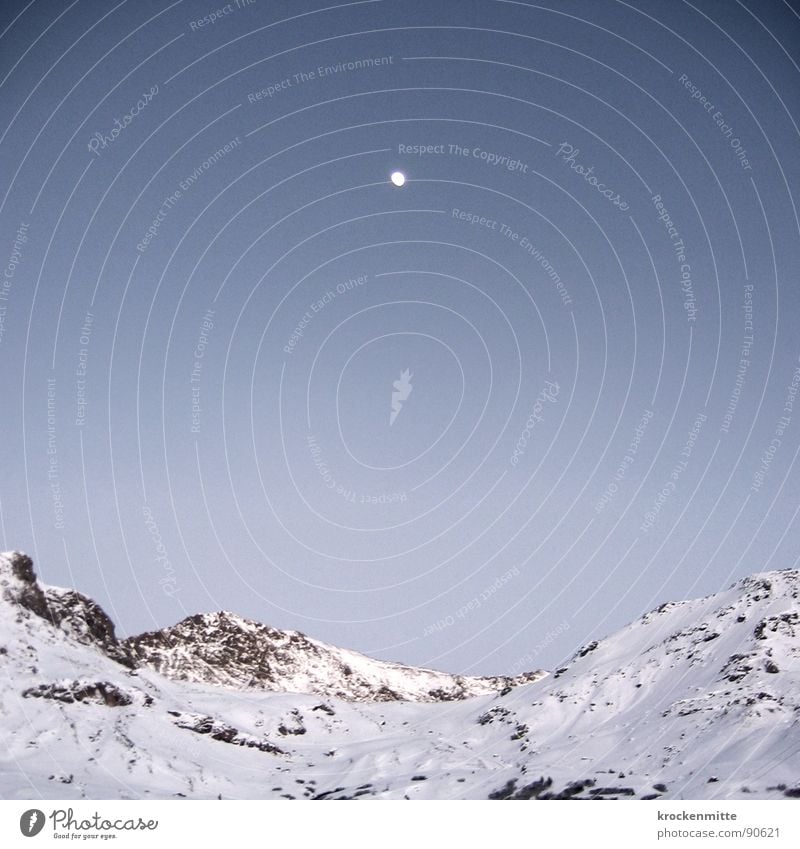 mondsüchtig Bergkette nachten Berge u. Gebirge Winter Verlauf Nacht Schweiz Alp Flix Kanton Graubünden Mondsüchtig kalt weiß Vollmond Himmelskörper & Weltall