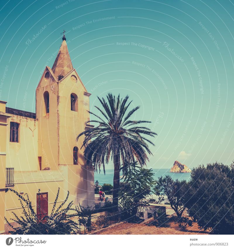 Die Kirche im Dorf Italien Sizilien historisch Bauwerk Sightseeing Ferien & Urlaub & Reisen einheimisch Idylle Panarea Liparische Inseln Flair Architektur