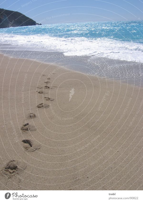 paradice path Sommer Strand Lefkas Greece. Lefkada Islands Sand sun alone together.
