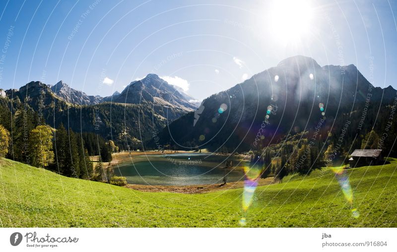 Lauenensee ruhig Tourismus Ausflug Sommer Sommerurlaub wandern Natur Landschaft Herbst Schönes Wetter Alpen Berge u. Gebirge See Saanenland Berner Oberland