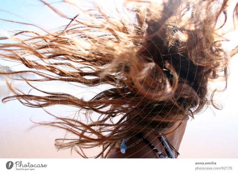 Hair Strand Portugal Meer Wellen Freude Johanna Sonne Haare & Frisuren Wind