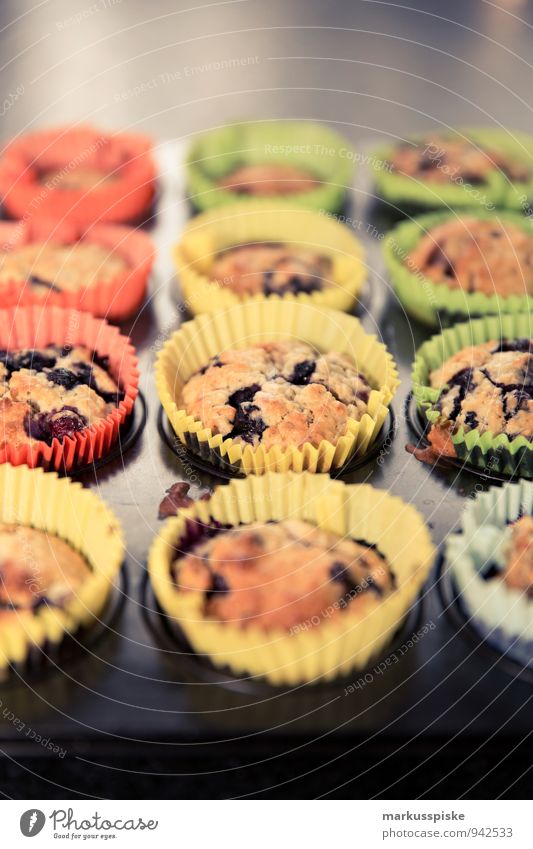 Heidelbeer Muffin Lebensmittel Süßwaren Blaubeeren Strukturen & Formen förmchen Backblech Ernährung Essen Kaffeetrinken Festessen Picknick Bioprodukte