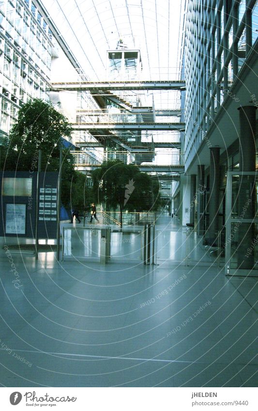 büro komplex Ausstellung Pflanze Gebäude Architektur Treppe Fenster modern Glaskuppel Leipzig Ladengeschäft Weltausstellung Messe Licht