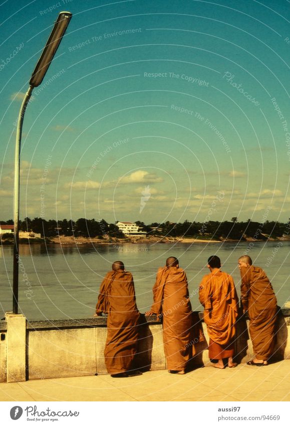 Mönchsgeflüster Religion & Glaube Buddhismus Thailand Asien Laos Myanmar Kraft Buddha orange Mekong
