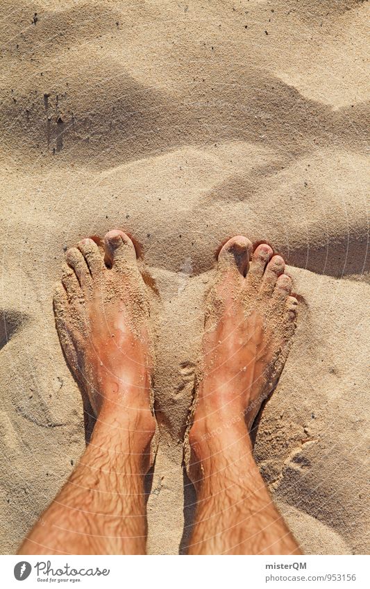 Zweisand. Kunst ästhetisch Zufriedenheit Einsamkeit Langeweile Symmetrie Sand Sandstrand Stranddüne Düne Sommerurlaub sommerlich Strandspaziergang Sandkorn Fuß