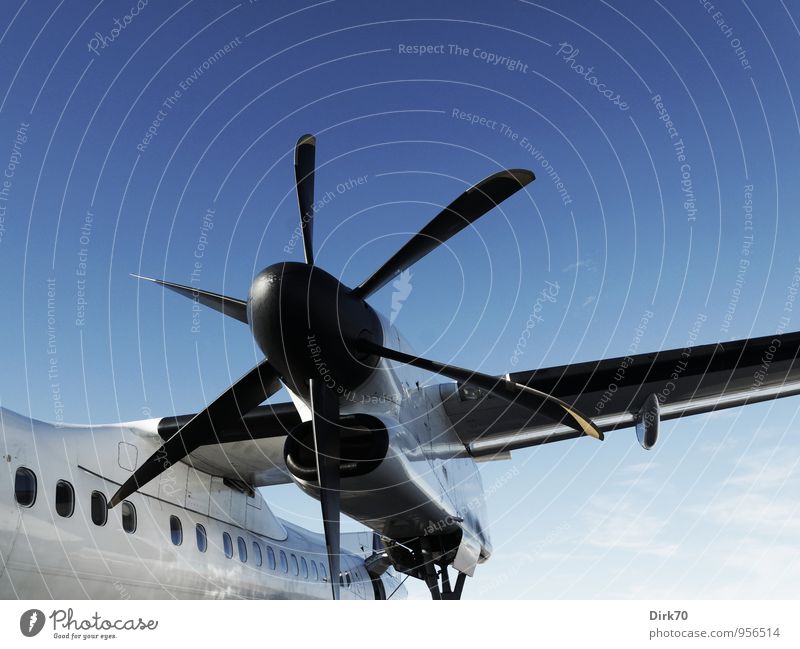Fliegen auf die alte Art Technik & Technologie Fortschritt Zukunft High-Tech Luftverkehr Flughafen Infrastruktur Verkehr Verkehrsmittel Flugzeug