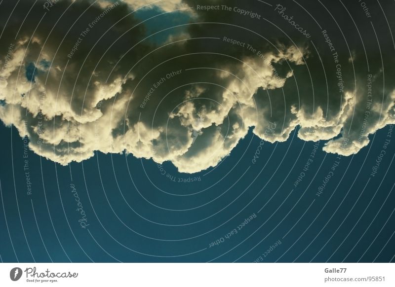 Zuckerwatte Wolken hängen Wetter schön Durchblick Kumulus Watte Himmel clouds heaven offen Loch weis Strukturen & Formen