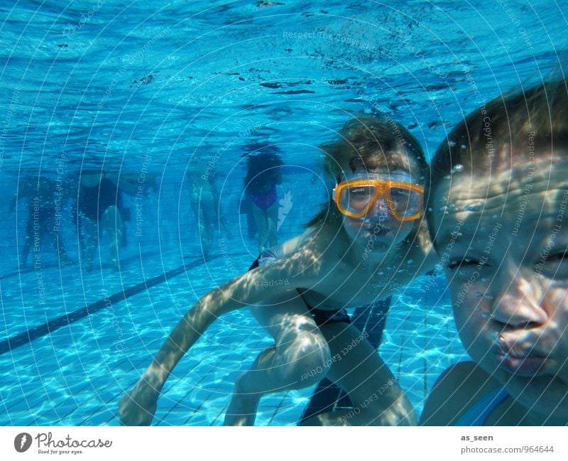 Unterwassergymnastik Fitness Schwimmen & Baden Sport-Training maskulin feminin Mädchen Junge Geschwister Kindheit Jugendliche Leben 2 Mensch 8-13 Jahre Wasser