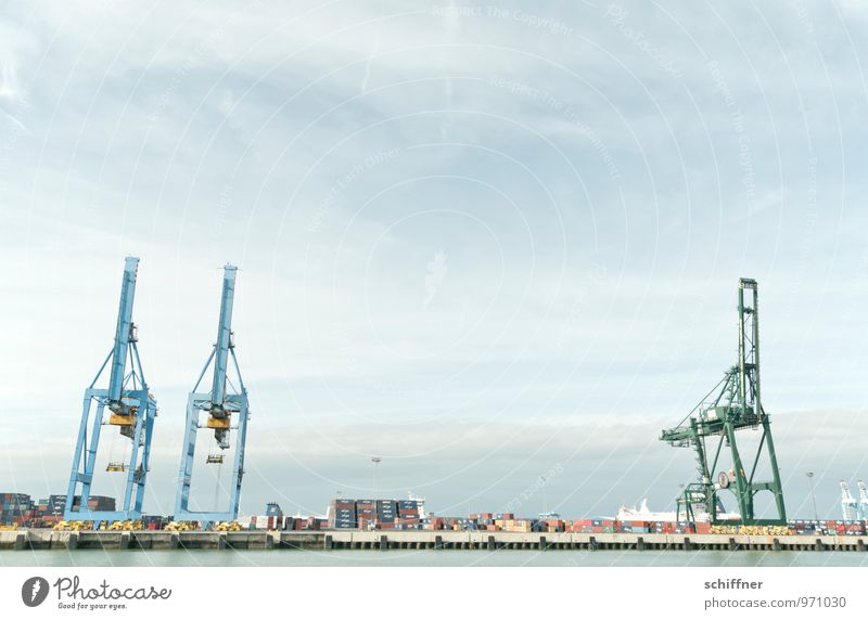 Belgische Giraffen, zugeneigt Technik & Technologie Industrie Schifffahrt Containerschiff Hafen Konkurrenz Güterverkehr & Logistik Containerterminal Neigung