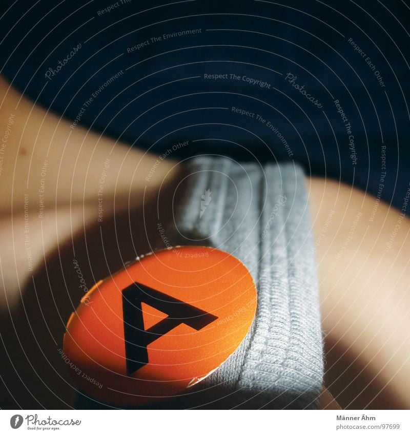 A wie... Buchstaben Schulter T-Shirt Anstecker Freude Kommunizieren Hals Lateinisches Alphabet orange