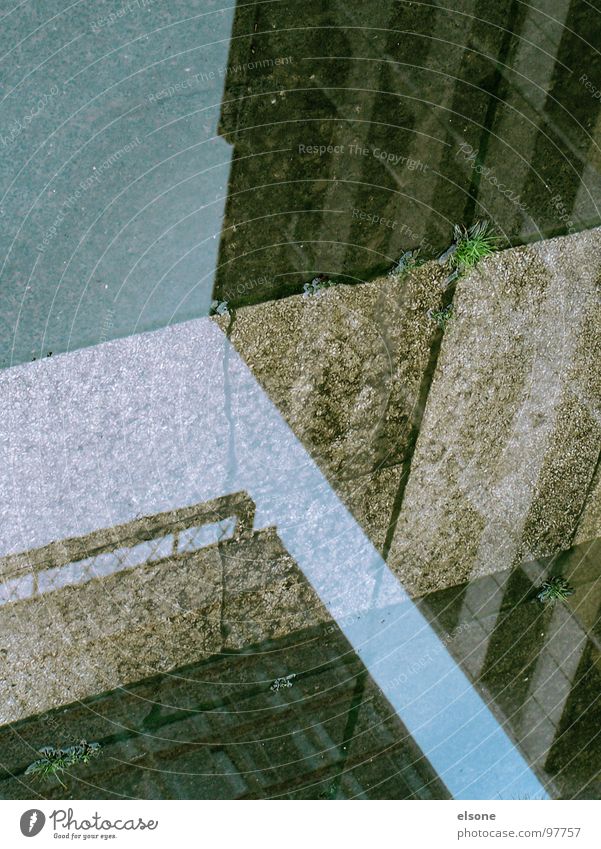 T Haus kalt Streifen Demontage nass Herbst Reflexion & Spiegelung weiß Fußgänger Bordsteinkante Fenster grün Einsamkeit Zone Dresden Hotel Prag Beton braun