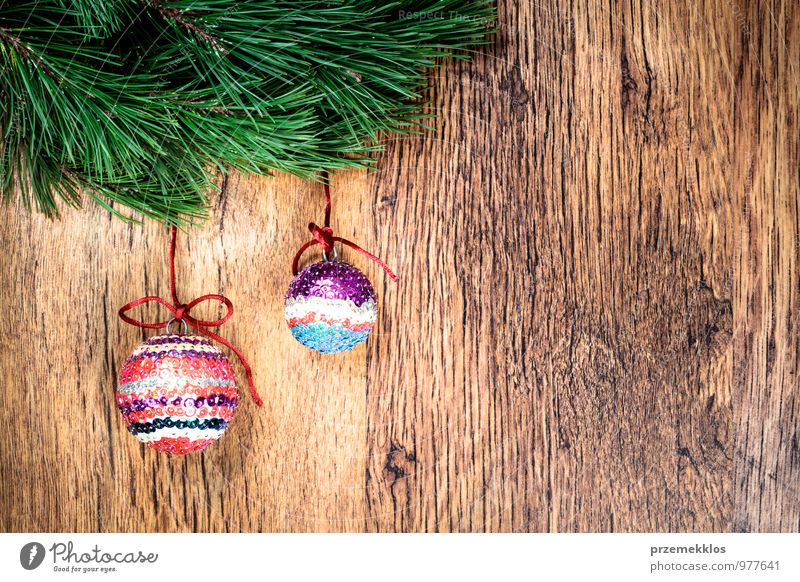 Weihnachtsdekoration Dekoration & Verzierung Ornament authentisch einzigartig natürlich mehrfarbig grün Tradition Textfreiraum Dezember horizontal