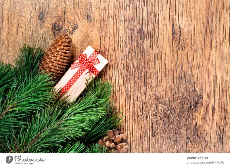 Weihnachtsdekoration Dekoration & Verzierung Holz Ornament Feste & Feiern authentisch natürlich grün Tradition Textfreiraum Dezember Geschenk horizontal