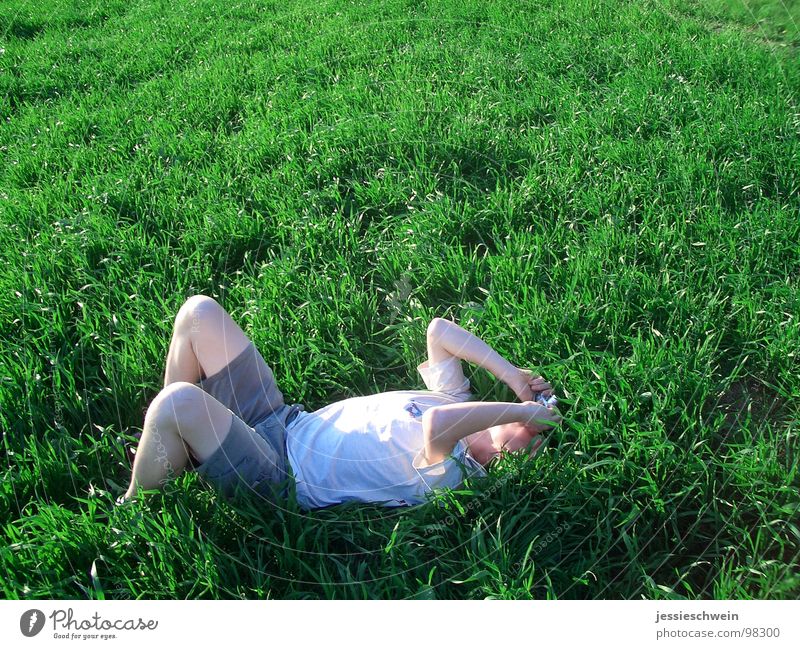 Das Gras wachsen hören Koloss Wiese Sommer Erholung ruhig Fotografieren Schönes Wetter Freude Johannes liegen Bett im Kornfeld