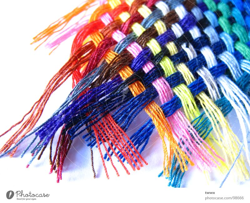 Nähe ! Handarbeit Seil Kunst Mode Bekleidung Netzwerk Farbe Nähgarn Textilien Textilindustrie intensiv geflochten binden filigran Franse fransen Klarheit