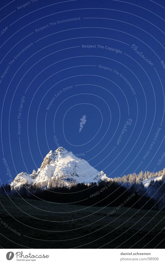 der Berg ruft Gipfel wandern Morgen Hintergrundbild Österreich Montafon Winter Berge u. Gebirge Bergsteigen Klettern mbergsteigen Eis Schnee Abend blau