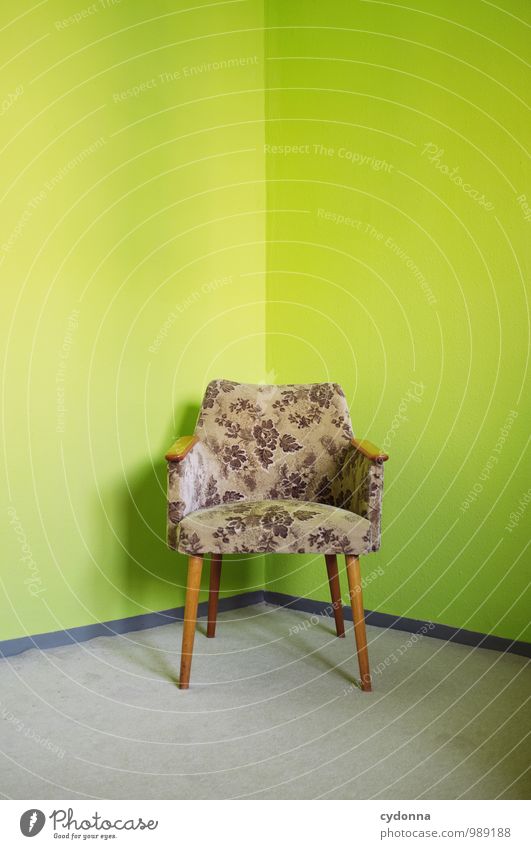 Sitzecke Stil Design Häusliches Leben Wohnung Umzug (Wohnungswechsel) einrichten Innenarchitektur Stuhl Raum Beginn Beratung Bildung Einsamkeit Erwartung Farbe