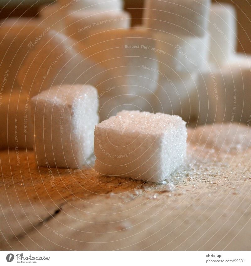 Zuckerwürfel IV Würfelzucker süß Zuckerfabrik weiß Zuckerrohr Brasilien Südamerika grün braun ungesund Zuckerrübe eckig Quadrat Kristallstrukturen