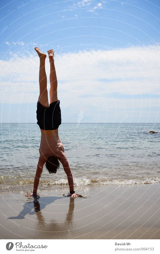 außergewöhnlich | Körperspannung sportlich Fitness Erholung ruhig Ferien & Urlaub & Reisen Abenteuer Sommerurlaub Strand Meer Sport Leichtathletik Sportler