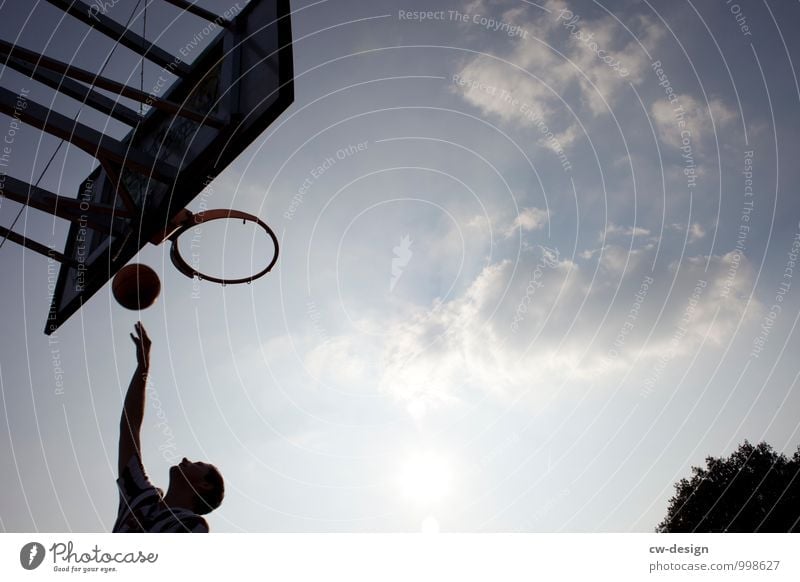 Basketball spielen Silhouette Ballspiel Himmel